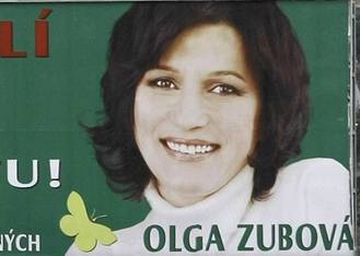 Olga Zubov na pedvolebnm billboardu