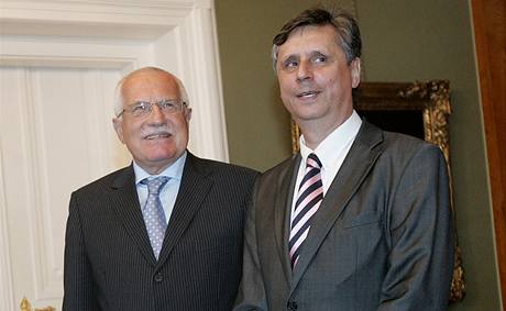 Václav Klaus a Jan Fischer