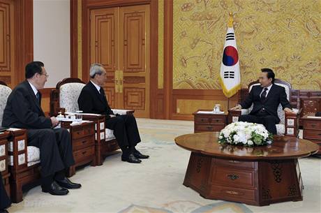 Schzka zástupc KLDR u jihokorejského prezidenta