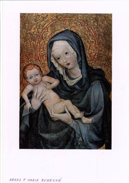 Obraz Panny Marie Rynecké, jemu poehnal v Brn pape Benedikt XVI.