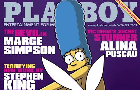 Marge Simpsonová na obálce Playboye