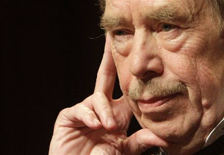 Václav Havel na tiskové konferenci k 20. výroí politického pevratu v eskoslovensku.