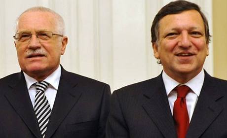 Václav Klaus a José Barroso