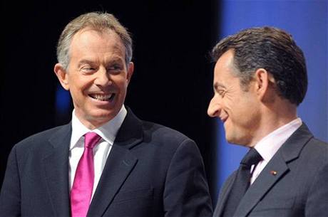 Tony Blair a Nicolas Sarkozy