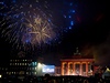 Velkolepý ohostroj na závr oslav výroí pádu berlínské zdi
