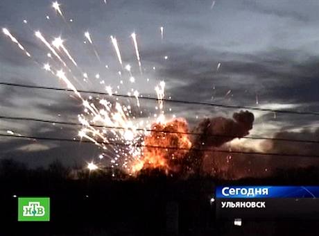 Výbuch muniního skladu v ruském Uljanovsku