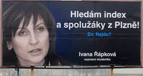 ápková na ústeckých billboardech