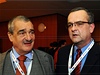 Karel Schwarzenberg a Miroslav Kalousek (vpravo) 27. listopadu v Praze na ustavujícím sjezdu strany TOP 09. 