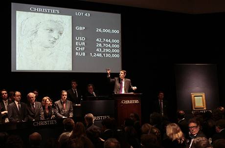 Kresba Hlava múzy od Raffaela Santiho byla vydraena za rekordních 29,16 milion liber