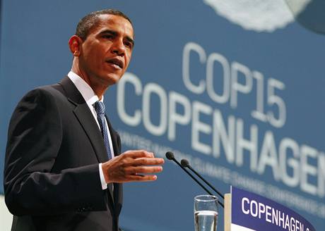Americký prezident Barack Obama na klimatickém summitu v Kodani