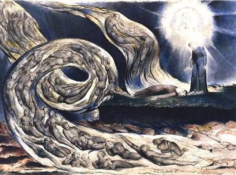 Peklo - ilustrace Williama Blakea k Boské komedii