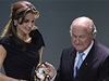 Princezna Rania a Sepp Blatter.