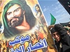 Plakát s podobiznou imáma Husajna. íité slaví svátek áúrá v iráckém Bagdádu