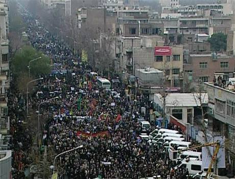 Íránská manifestace na podporu reimu