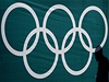 Olympijské kruhy v novináském centru ve Vancouveru
