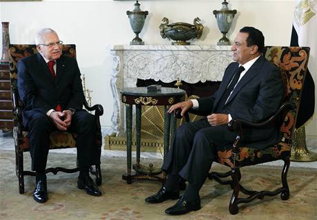 Václav Klaus a Husní Mubarak