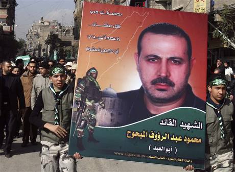 Tryzna za zabitho pedstavitele radikln sloky hnut Hamas Kasm Mahmda Mabhha 