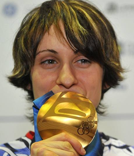 Martina Sáblíková se zlatou medailí