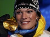 Nmka Maria Rieschová se zlatou medailí ze superkombinace.