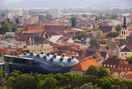 Pohled na týrský Hradec neboli Graz.