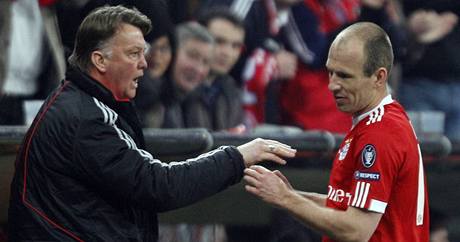 Louis van Gaal a Arjen Robben