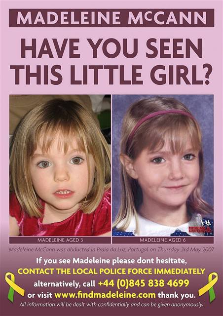 Zmizel Madeleine McCann.