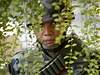 Thajský voják pi nepokojích v Bangkoku