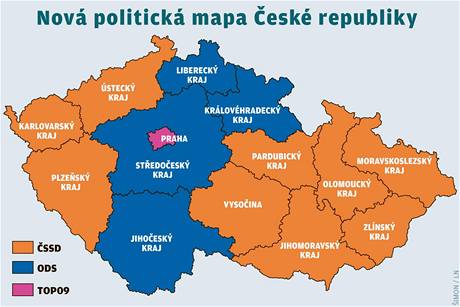 Politick mapa R ve volbch do Poslaneck snmovny 