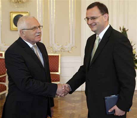 Povolební vyjednávání: Václav Klaus a Petr Neas.
