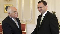 Povolební vyjednávání: Václav Klaus a Petr Neas.