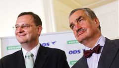 Povolební vyjednávání: Petr Neas a Karel Schwarzenberg.