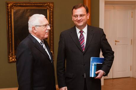 Prezident Klaus s Petrem Neasem