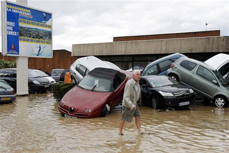 Blesková povode v jiní Francii