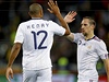Fotbalisté Franice: Thierry Henry a Franck Ribery