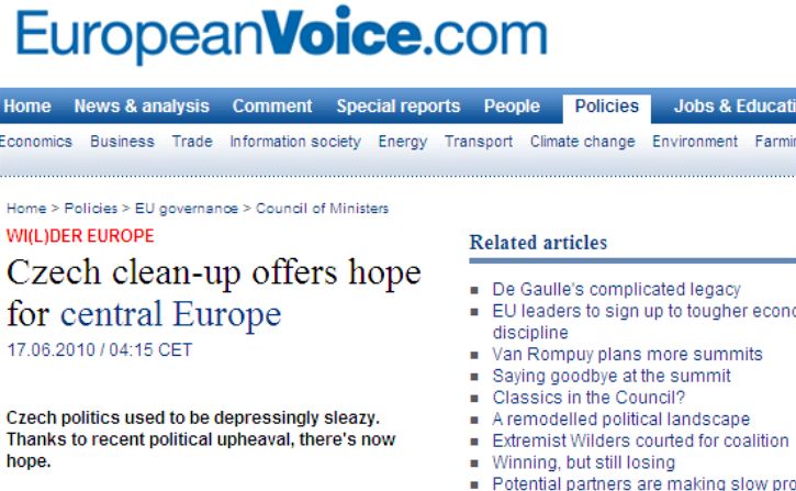 European Voice: esk oista dv stedn Evrop nadji  