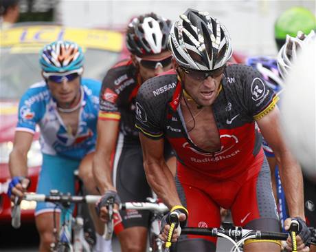 Sedminádobný vítz Tour de France Lance Armstrong v akci