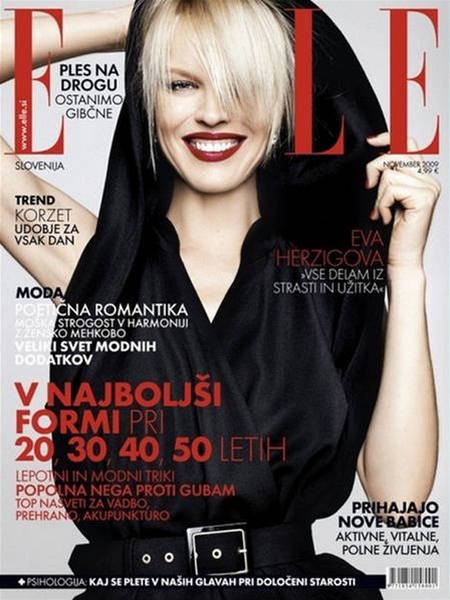 Eva Herzigov na oblce Elle.