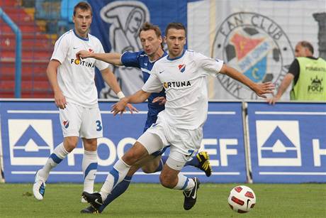 Baník Ostrava - Dnpr Mogilev / Josef Hubauer (vpravo) a Radim ezník 