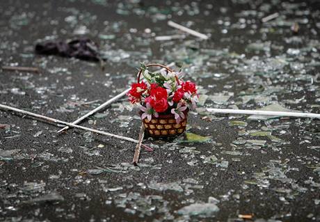 Pomníek na míst bombového atentátu va Vladikavkaze