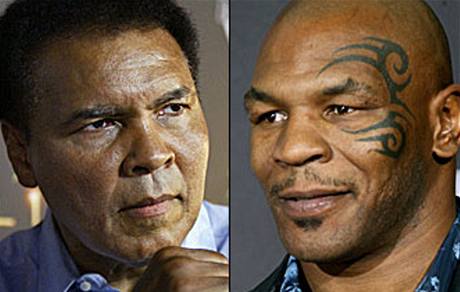 Muhammad Ali a Mike Tyson.