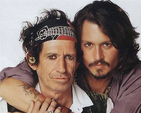 Keith Richards a Johnny Depp