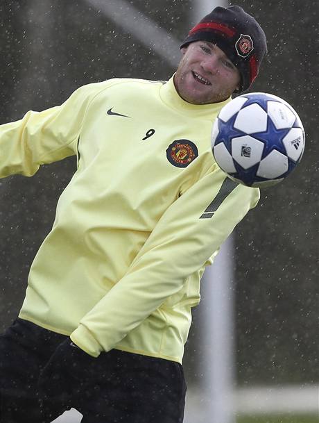 Wayne Rooney na tréninku