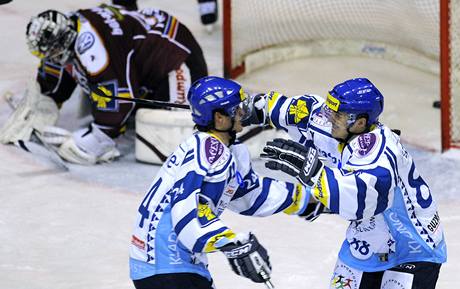 Kladno - Sparta (Jan Eberle vlevo a David Stieler)