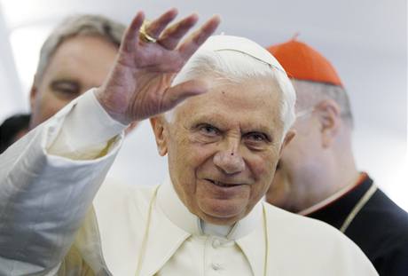 Pape Benedikt XVI. ve panlském poutním mst Santiago de Compostela