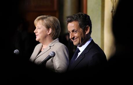 Angela Merkelová a Nicolas Sarkozy