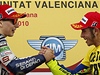 Jorge Lorenzo (vlevo) a Valentino Rossi.