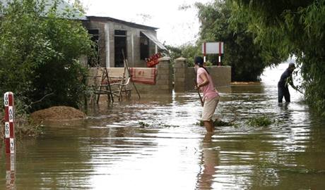 Záplavy ve Vietnamu.