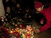 Výroí 17. listopadu na Národní tíd v Praze. 