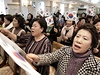 Jihokorejtí demonstranti protestují proti Severní Korei
