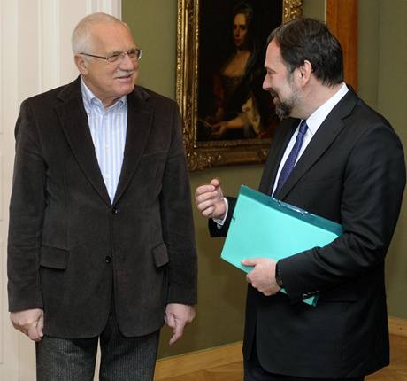 Prezident Václav Klaus a ministr vnitra Radek John